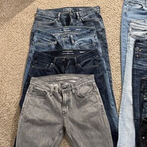 Men's Jeans Assortment - Gray, Blue, and Black